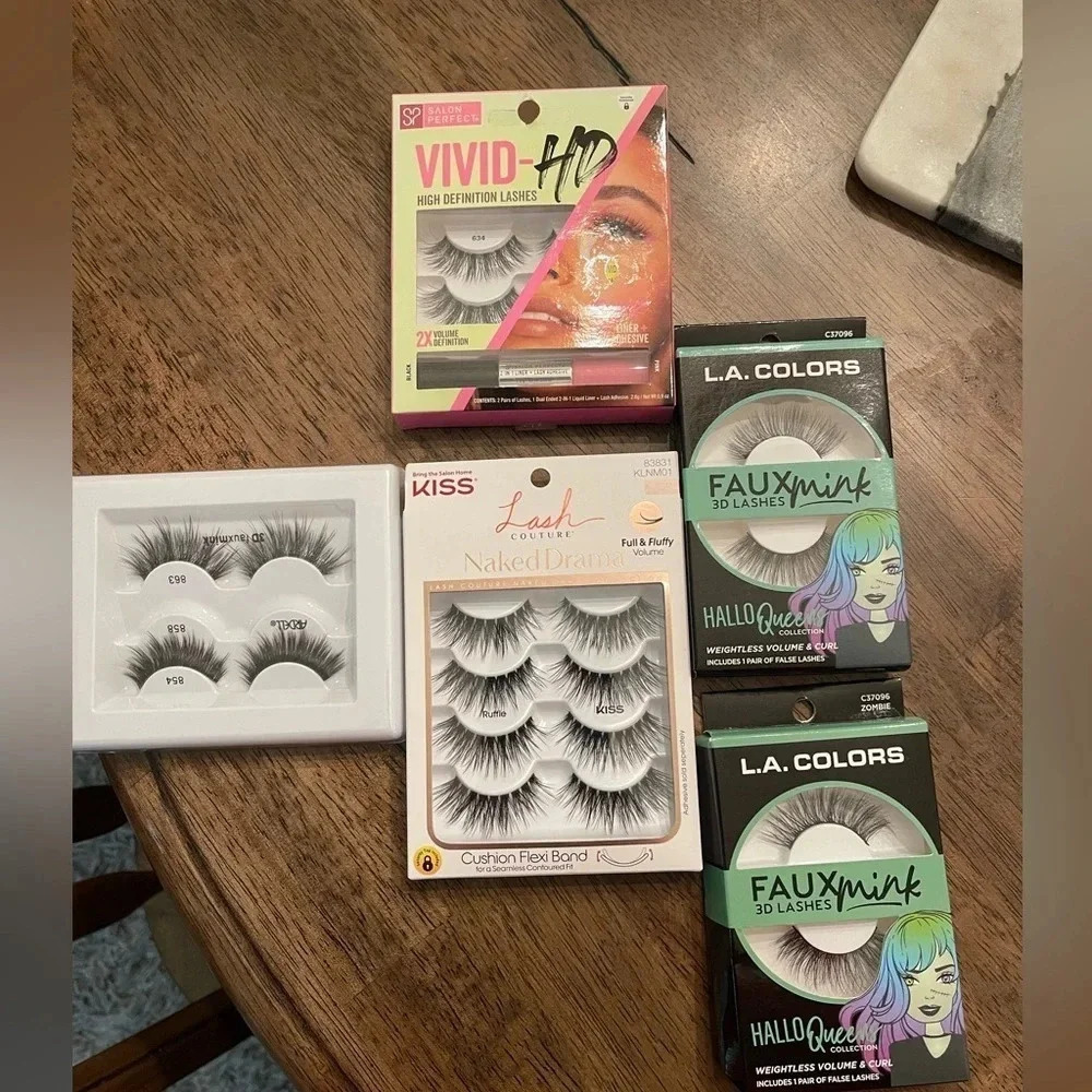 Lot Of 10 Fauxmink Lashes Lightweight #854 Ardell, Vivid hd, Lash Couture, More